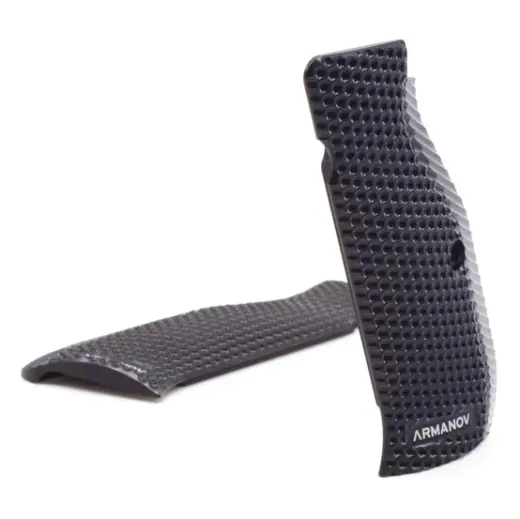 Pistolové střenky pro pistole CZ Shadow 2/1, CZ 75/85, CZ 75 TS, CZ TS 2. Protiskluzový povrch. Obsahuje 1 pár střenek, 2× Torx šroub. Materiál: hliník. Barva: černá. Tloušťka: Small. Délka: Long.